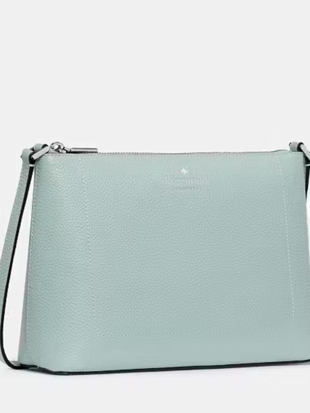 kate spade Pebbled Leather Crossbody Bag, Leila Crossbody Bag in Lake Mist, NWT